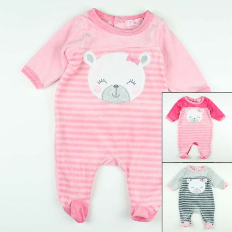 Picture of IK1445 GIRLS WINTER FLEECY BABYGROW / SLEEPSUIT